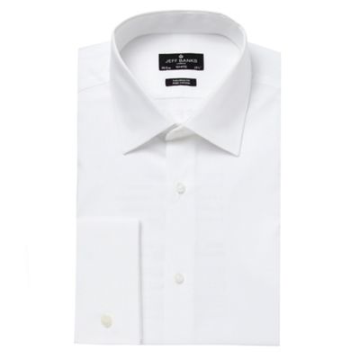 Jeff Banks Designer white tailored semi cutaway collar shirt